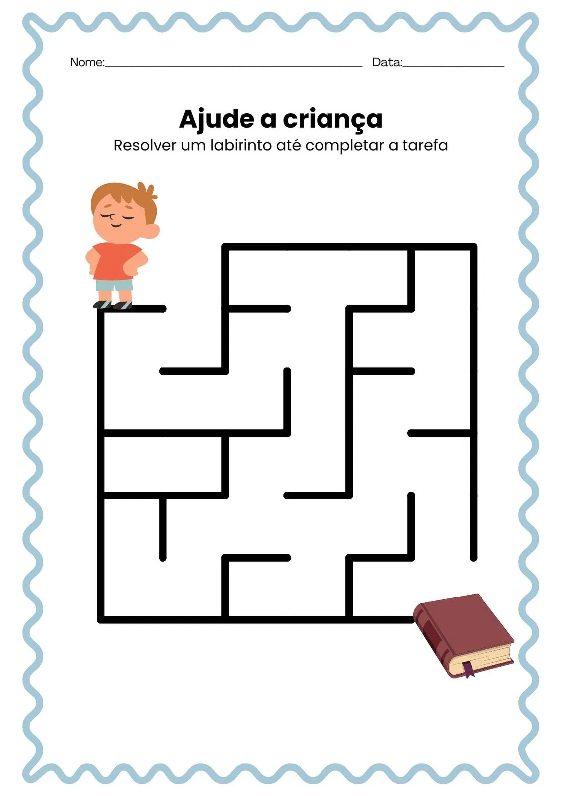 Ajude a Criança a Chegar para Imprimir (PDF Gratuito) | Labirintos Educação Infantil — Ajude a Criança a Chegar