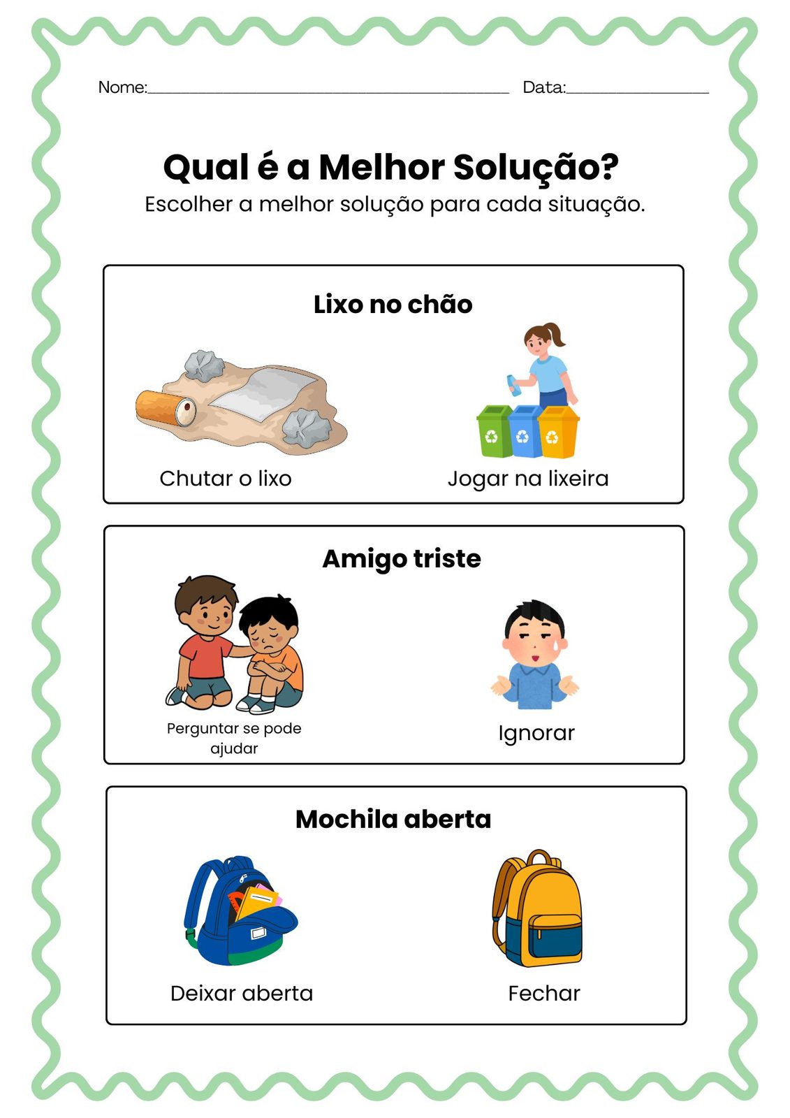 Ajude a Criança a Resolver