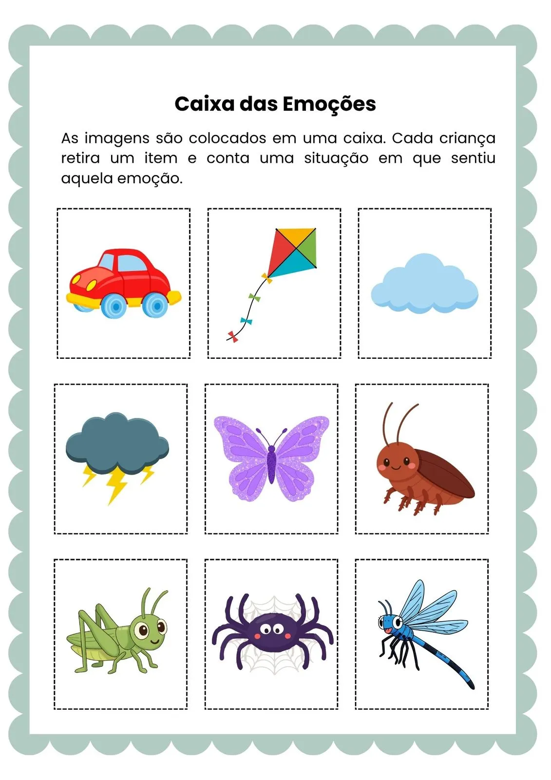 Caixa das Emoções com Objetos para Imprimir (PDF Gratuito) | Educação Infantil — Caixas Das Emocoes 03