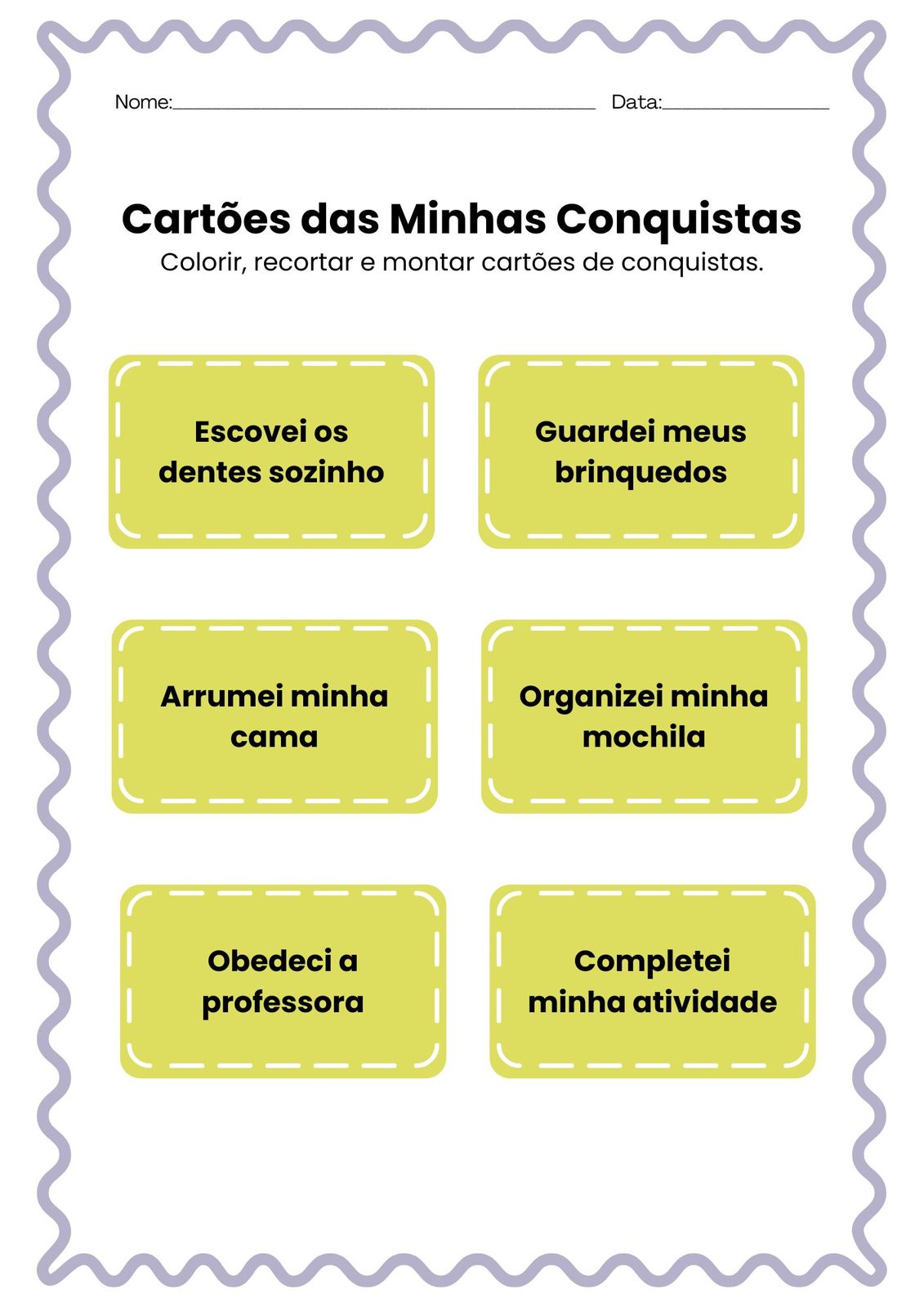 Cartões das Minhas Conquistas