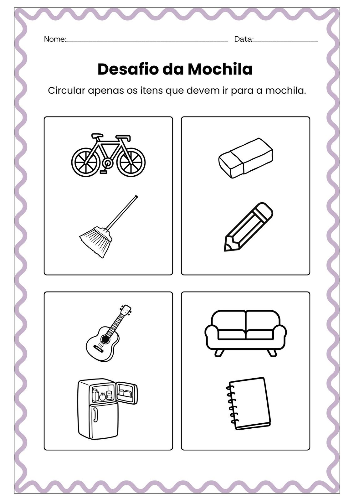 O que vai na mochila?