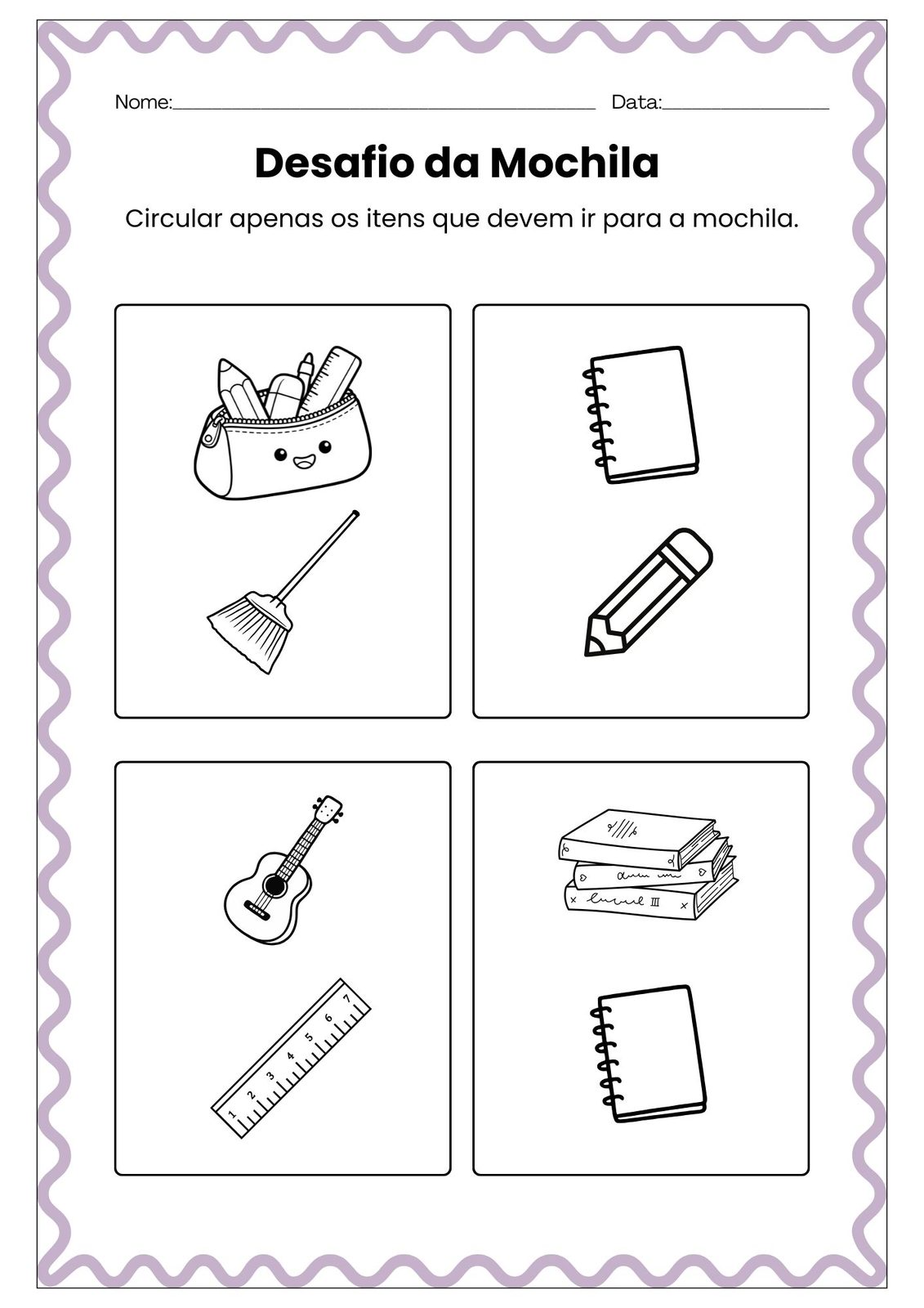 Atividade de organização escolar