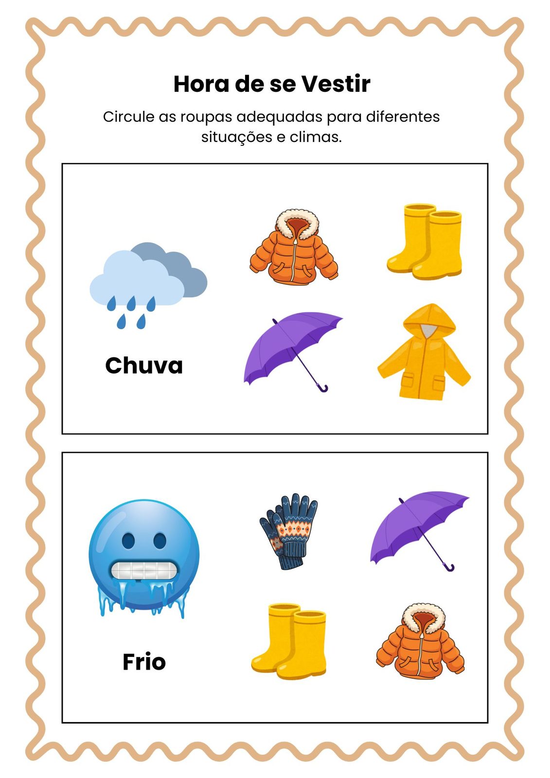 Roupas para diferentes climas
