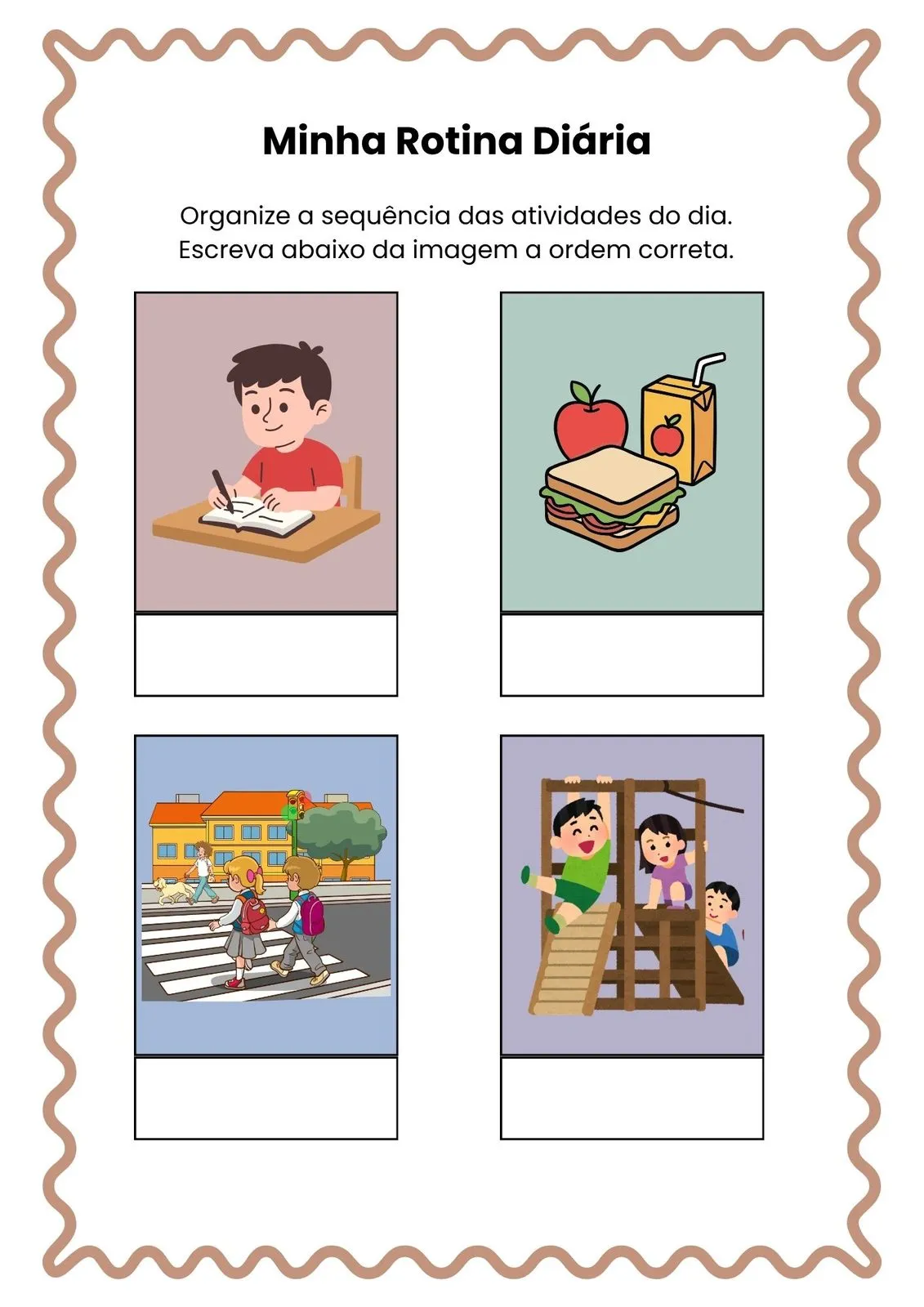 Minha Rotina Diária para Imprimir (PDF Gratuito) | Educação Infantil — Sequência da rotina diária