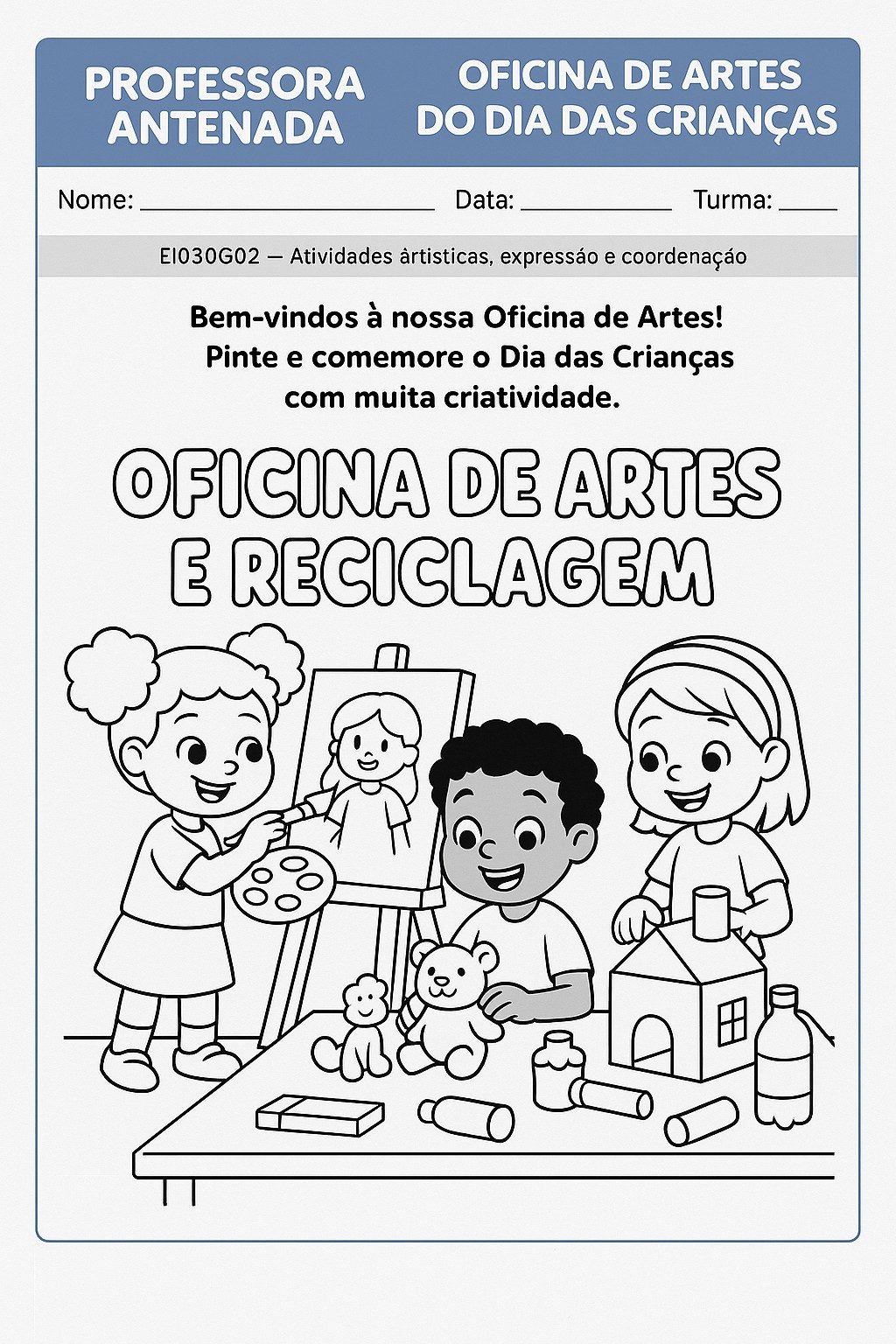 1 Capa Oficina De Artes Dia Das Criancas
