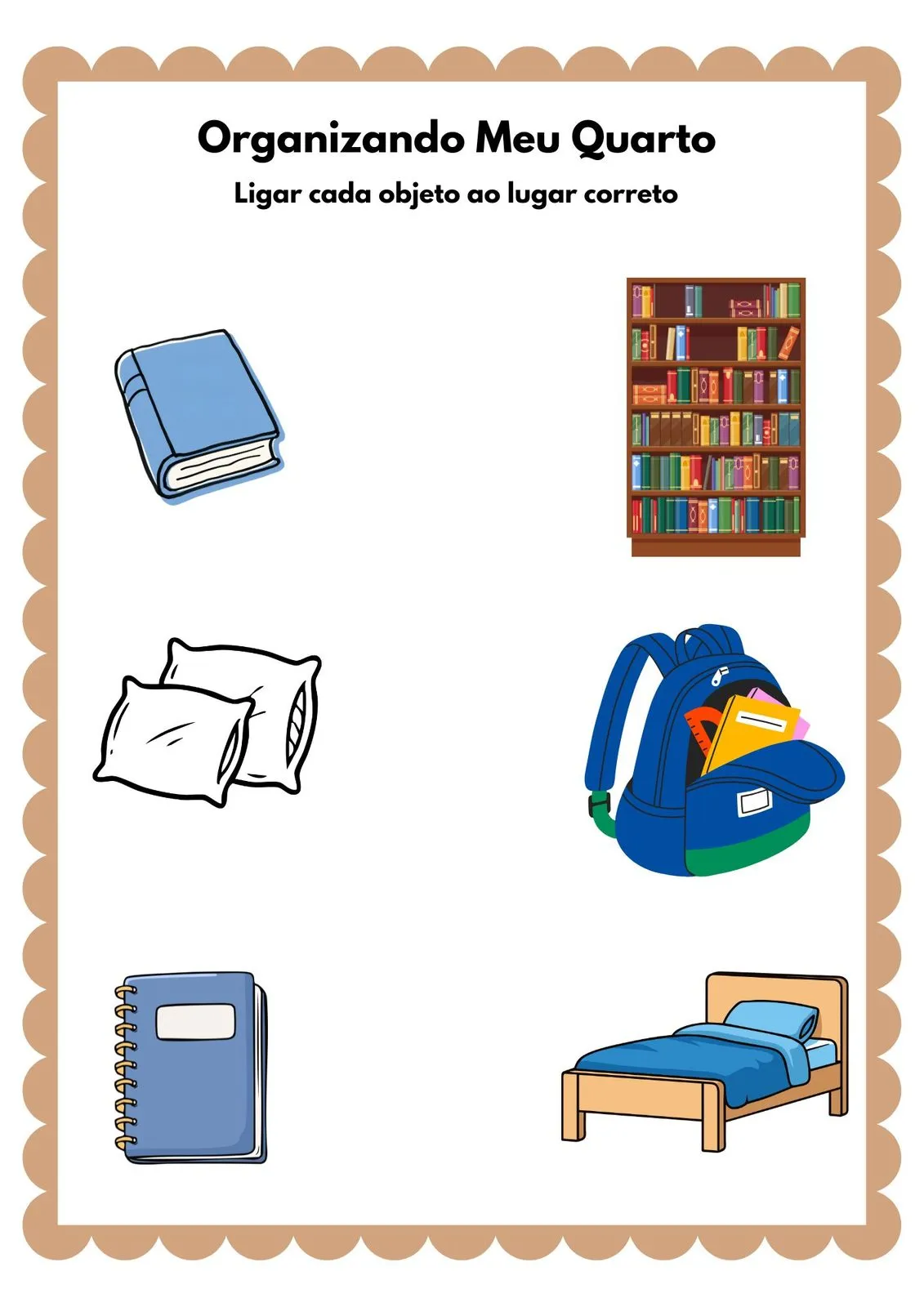 Organizando Meu Quarto para Imprimir (PDF Gratuito) | Educação Infantil — Atividade de autonomia para imprimir