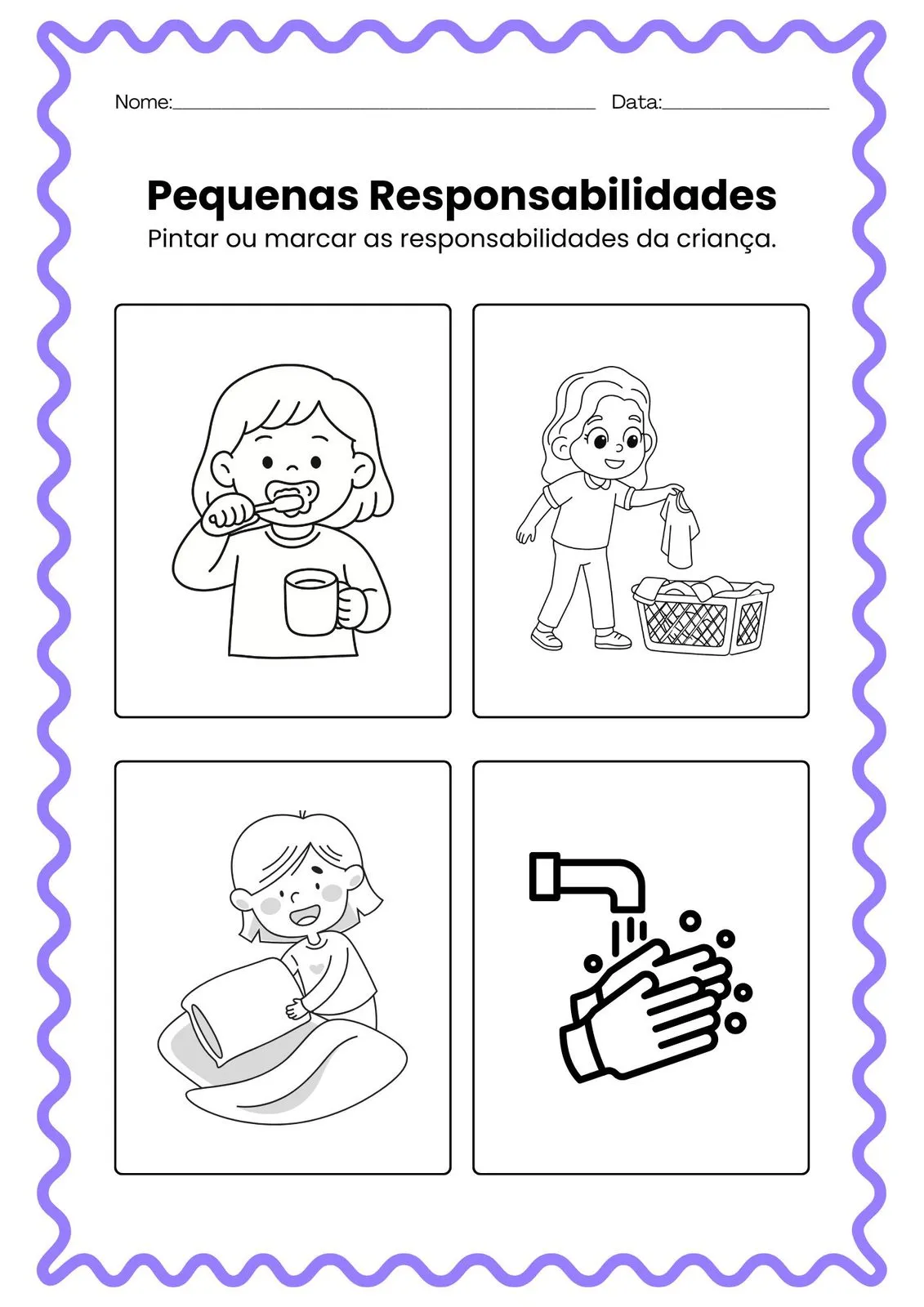 Pequenas Responsabilidades para Imprimir (PDF Gratuito) | Educação Infantil — Pequenas Responsabilidades