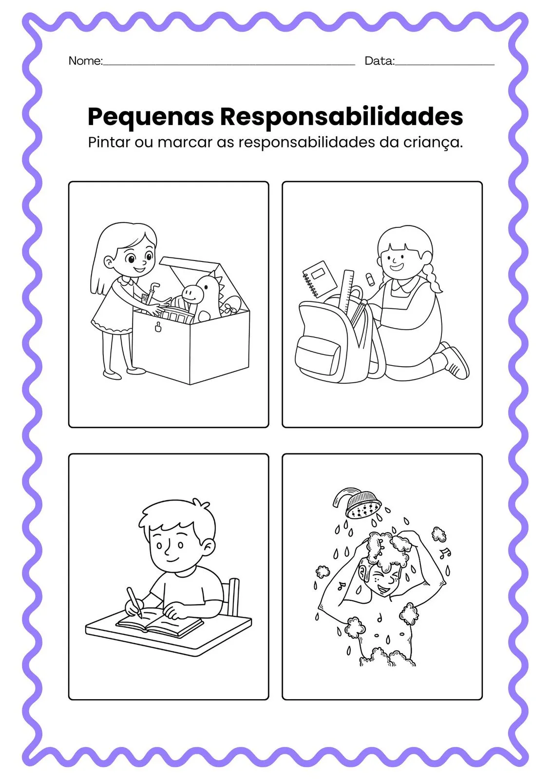 Pequenas Responsabilidades para Imprimir (PDF Gratuito) | Educação Infantil — Responsabilidades na Educação Infantil