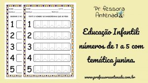 Educação Infantil: atividades com bandeirinhas ( números de 1 a 5)!