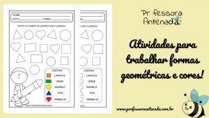 Educação Infantil: atividades para trabalhar formas geométricas e cores!