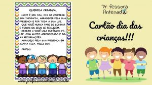 Recadinho dia das crianças!