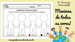 Atividade do livro “Meninos de todas as cores”!