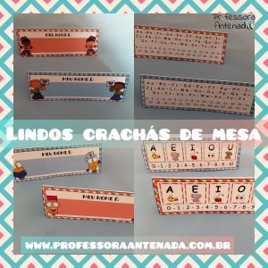 Lindos crachás de mesa!