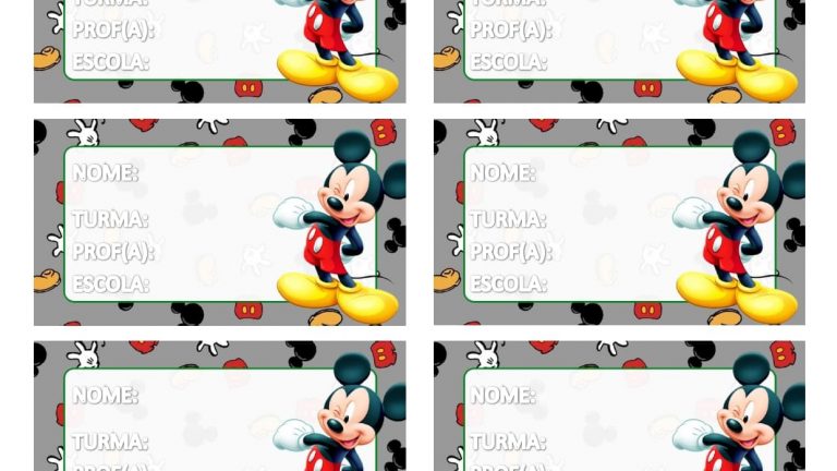 Etiquetas Minnie e Mickey para imprimir!