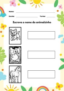 Safari Divertido: Complete com os Nomes dos Bichinhos!