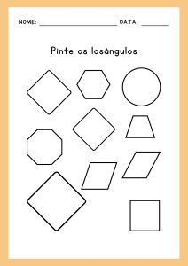 Atividade: Figuras geométricas pinte o losângulo