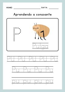 Atividade de consoantes com a letra p