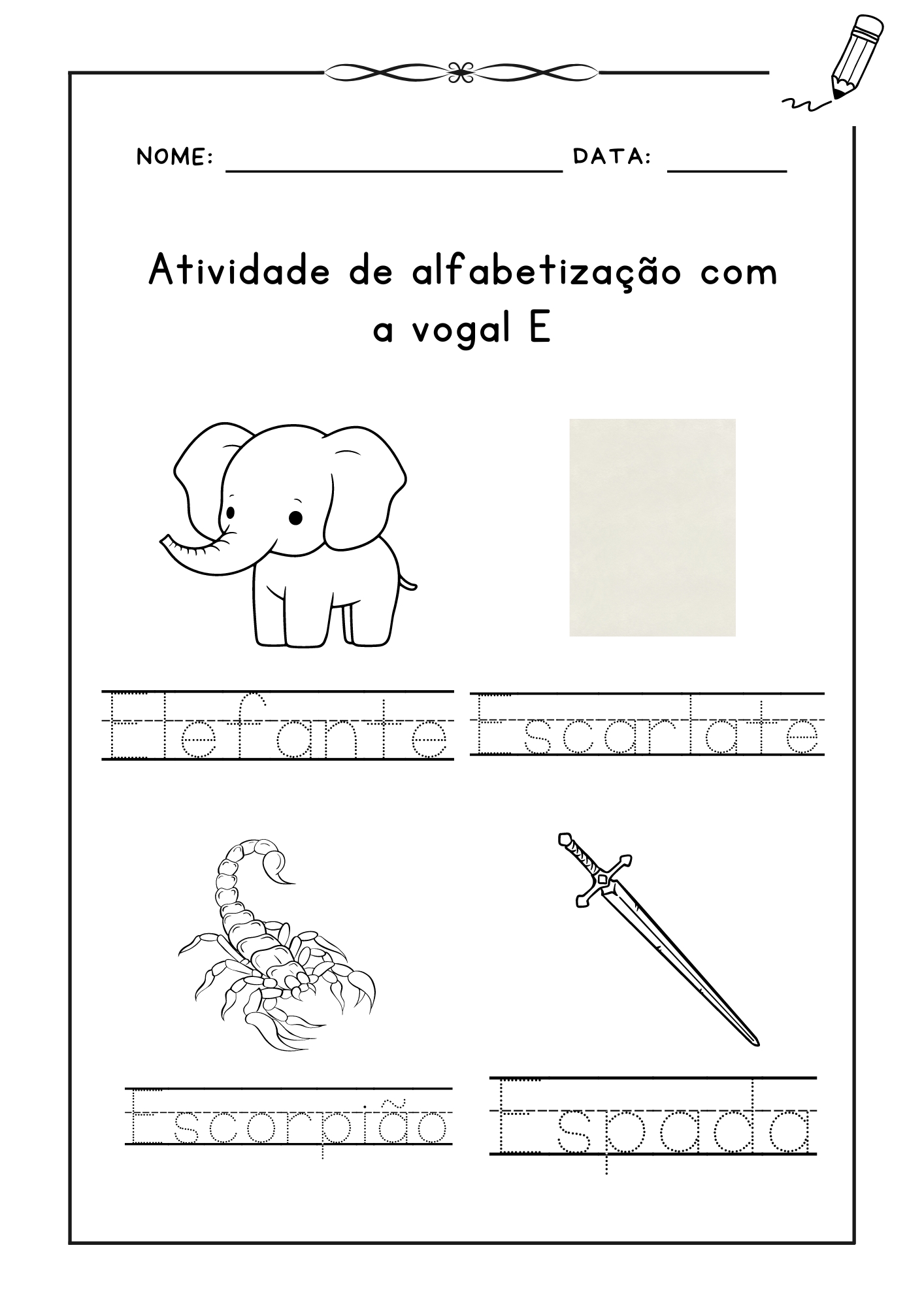 alfabetização, letras, cores, pintura, arte, educação infantil, atividades criativas, ensino, aprendizado, desenvolvimento, habilidades, crianças, escola, sala de aula, professores, materiais educacionais, recursos, atividades, projetos, intervenções, educação, alfabeto, letras do alfabeto, atividade de alfabetização, letra E, pintura, cores, arte infantil, desenvolvimento cognitivo, habilidades motoras, criatividade, expressão artística, aprendizado significativo, educação inclusiva.