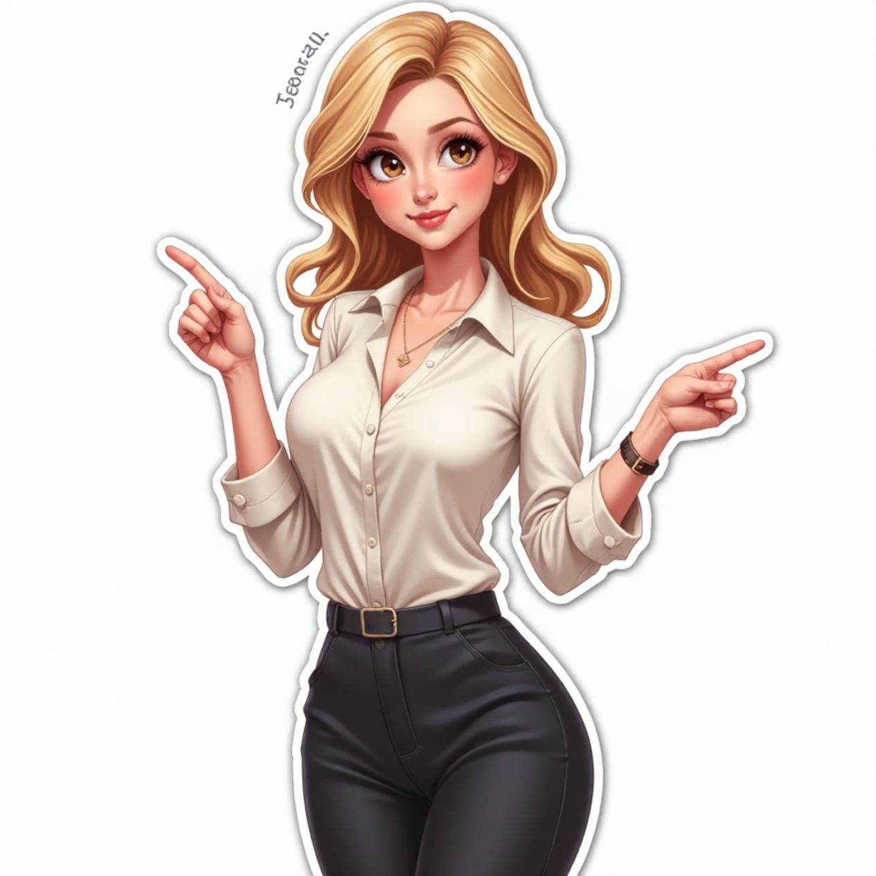 Calça pantalona com blusa elegante