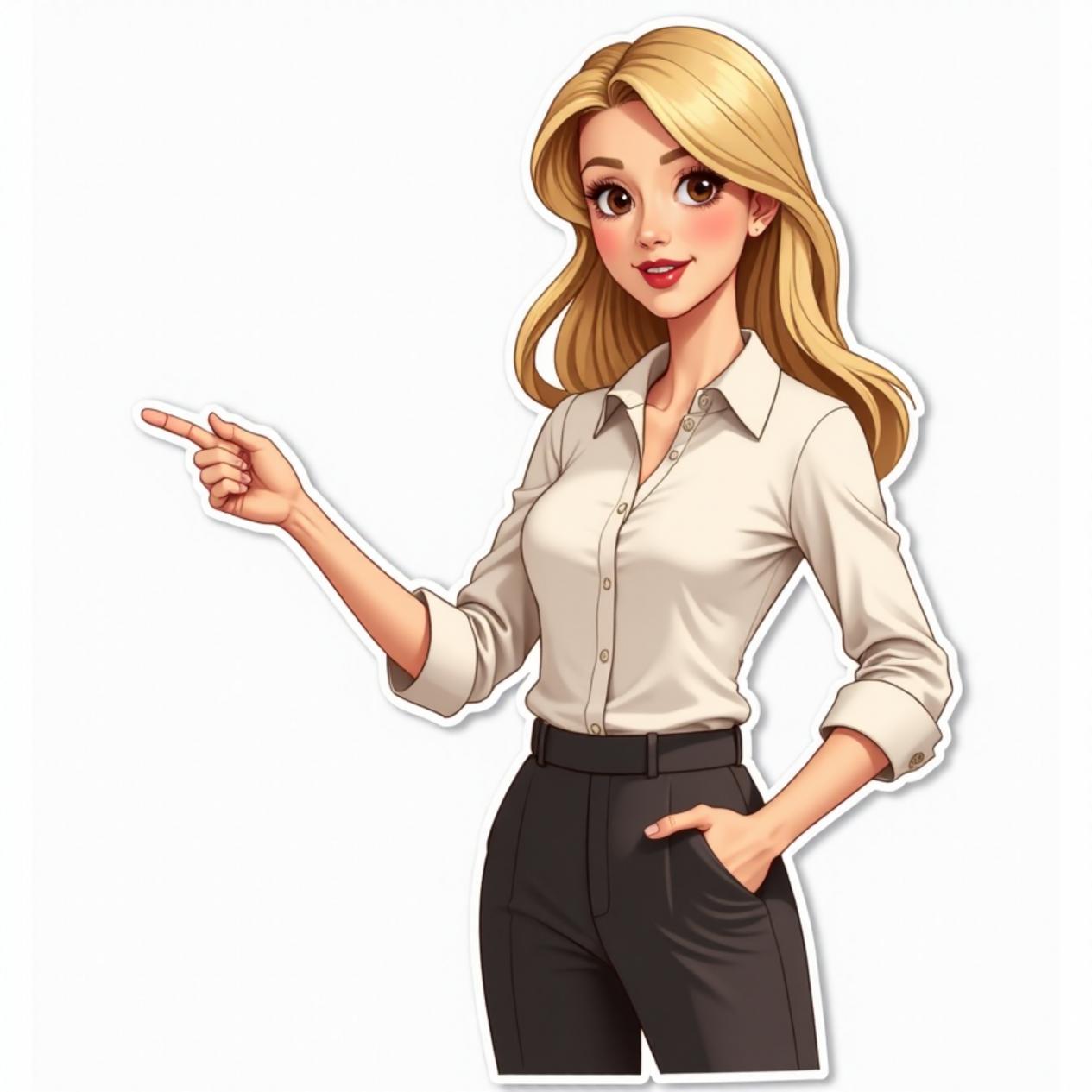 Calça pantalona com blusa elegante