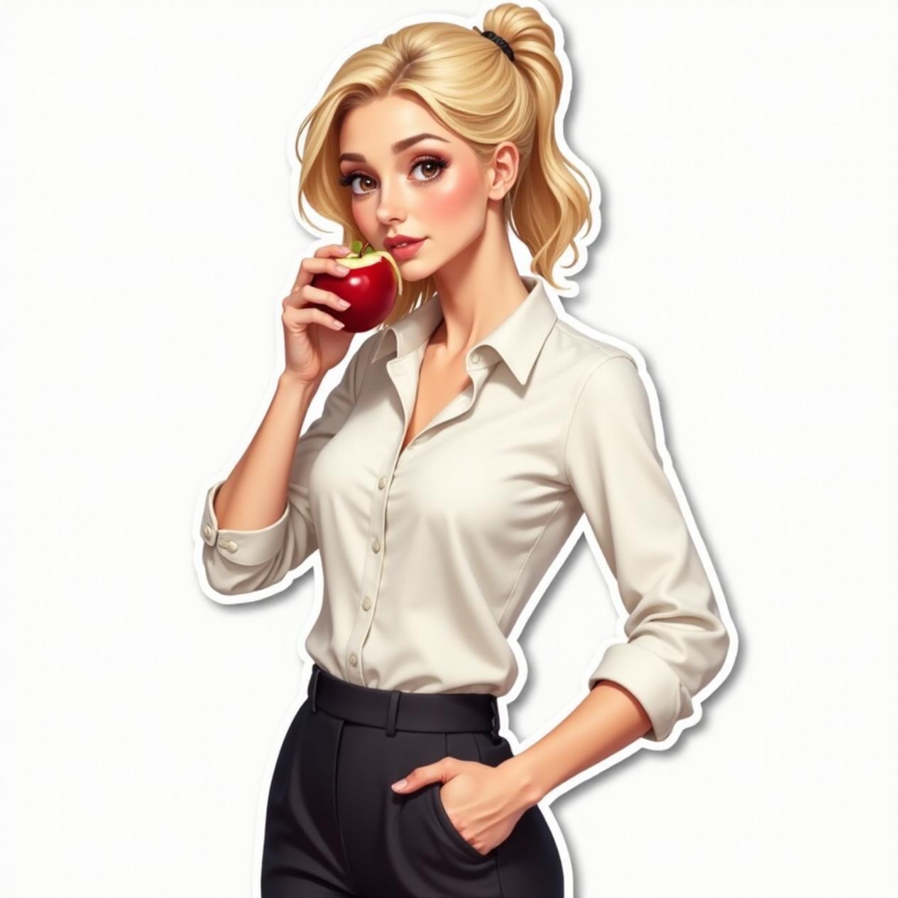 Calça pantalona com blusa elegante