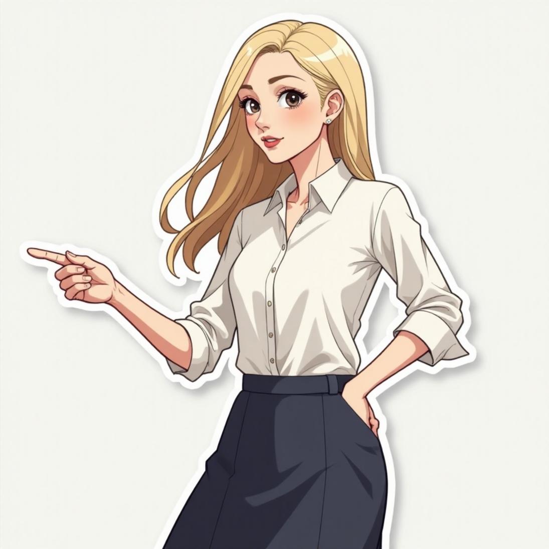 Camisa branca e saia midi