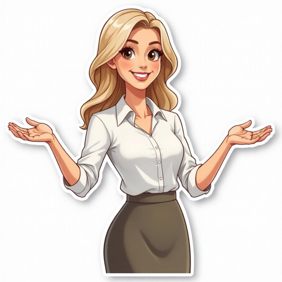 Camisa branca e saia midi
