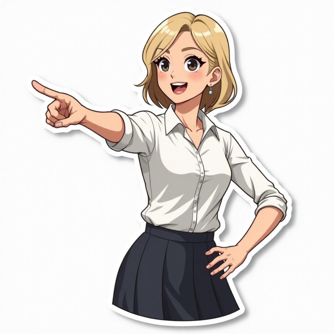 Camisa branca e saia midi