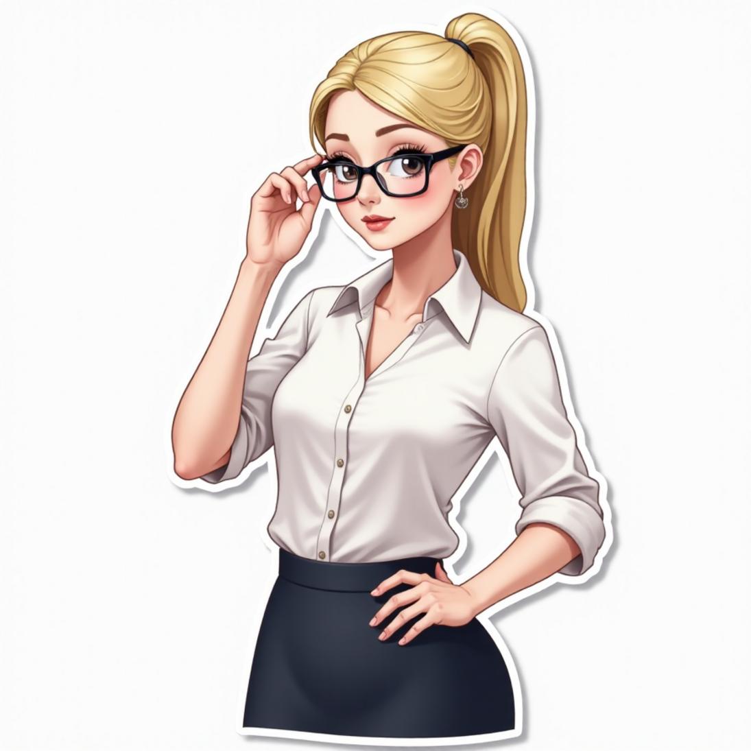 Camisa branca e saia midi