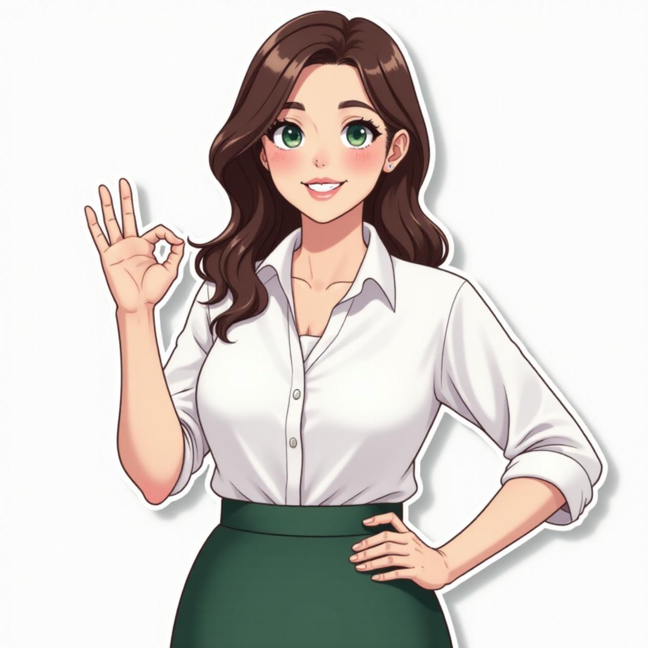 Camisa branca e saia midi