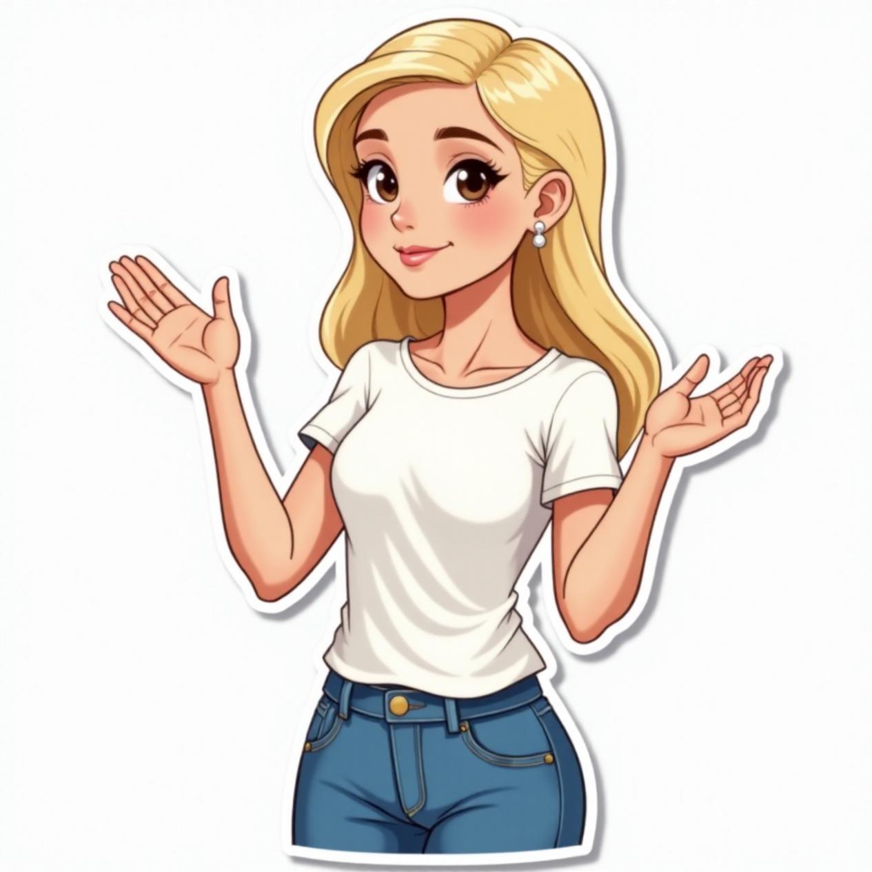 Camiseta básica com calça jeans