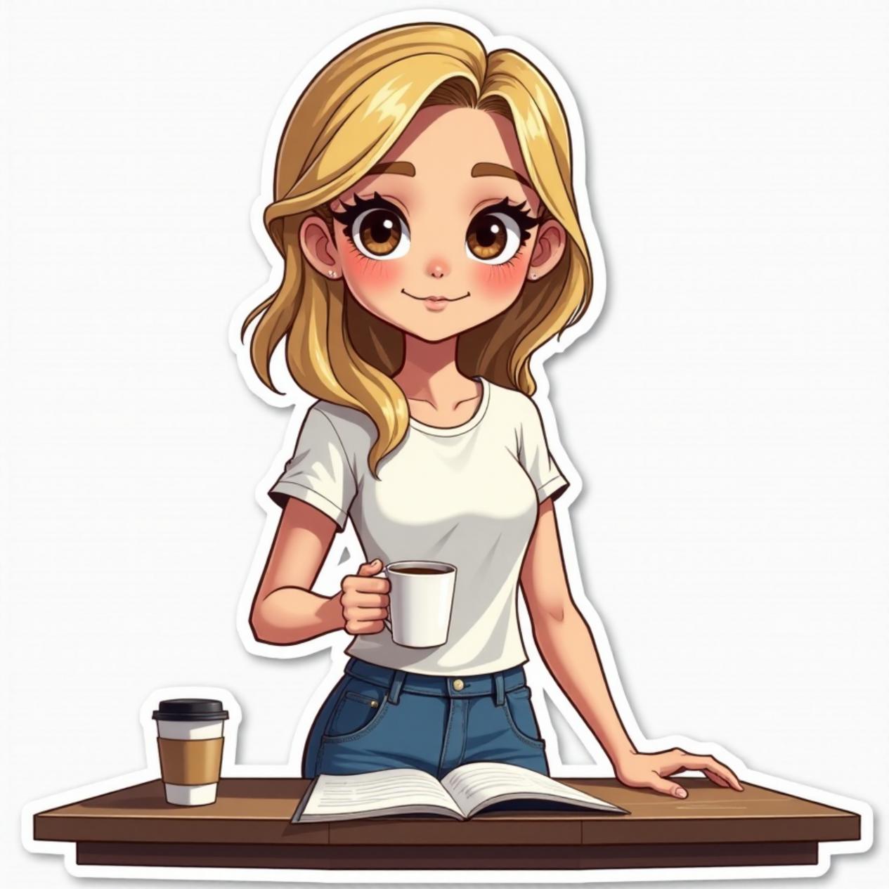 Camiseta básica com calça jeans