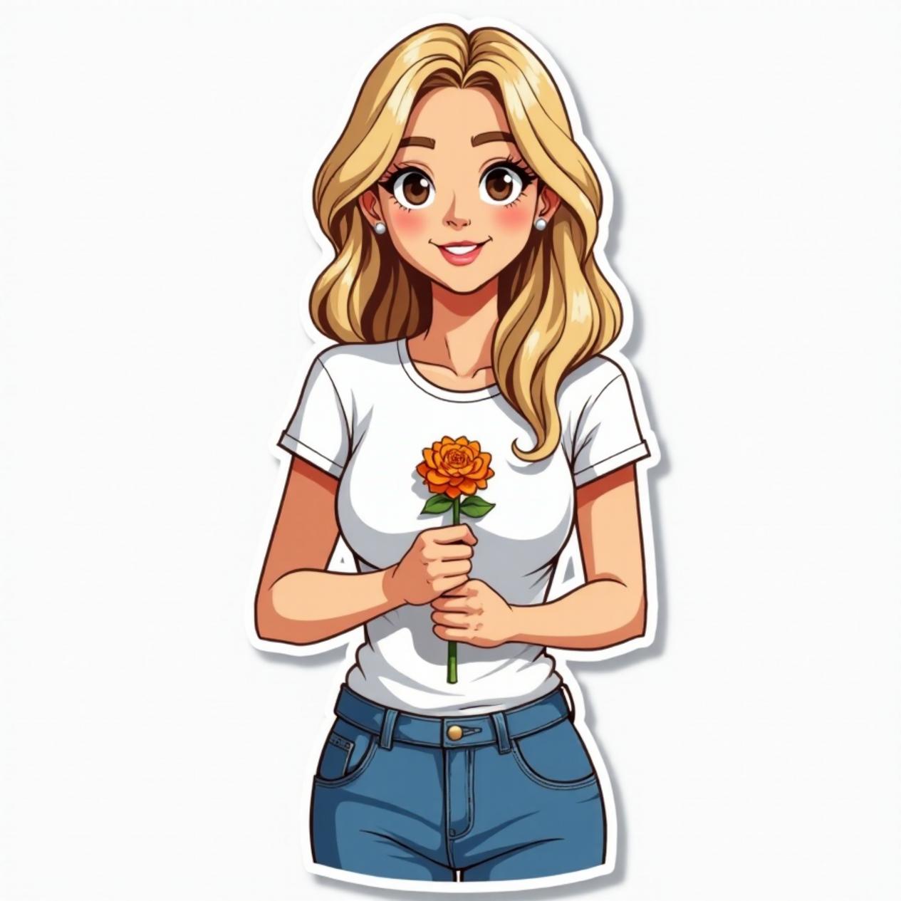 Camiseta básica com calça jeans