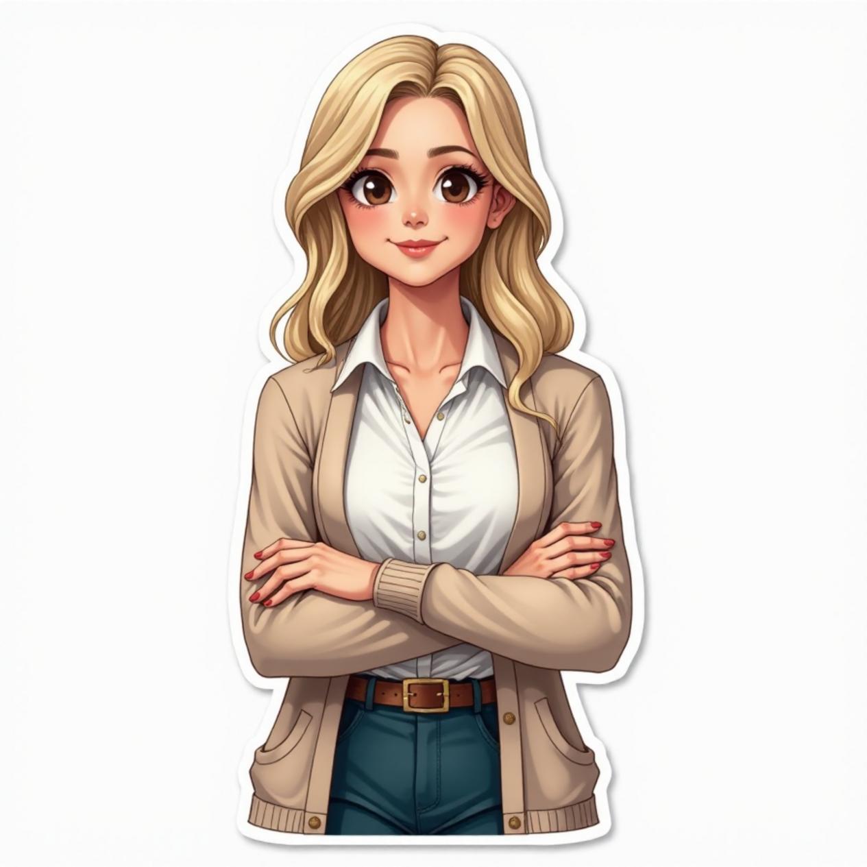 Cardigan com saia reta