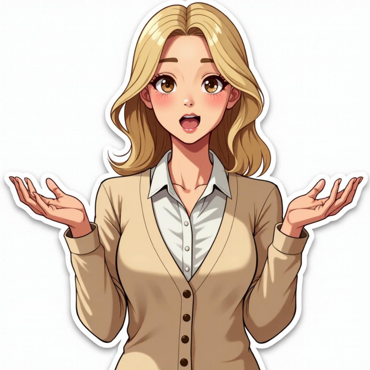 Cardigan com saia reta