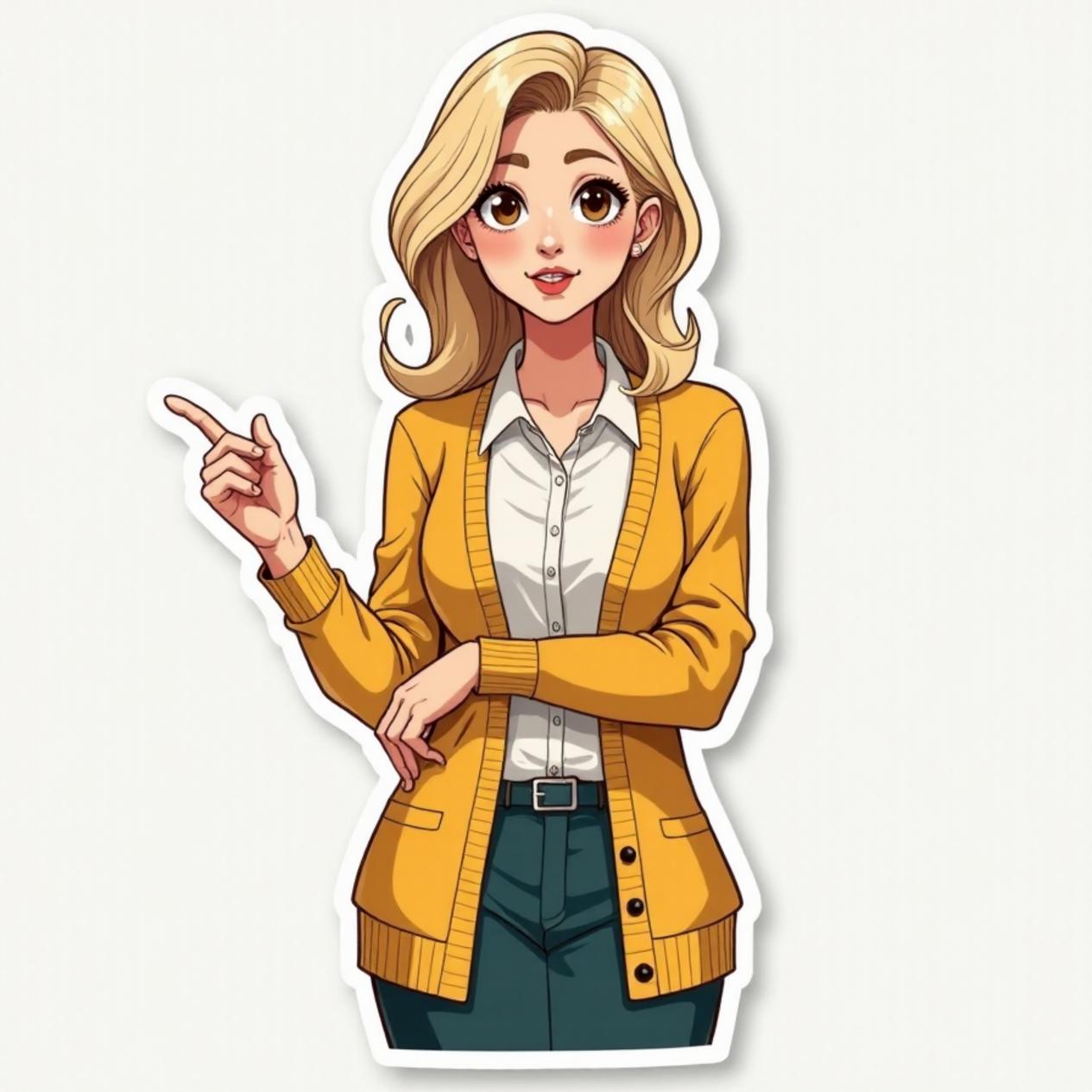 Cardigan com saia reta