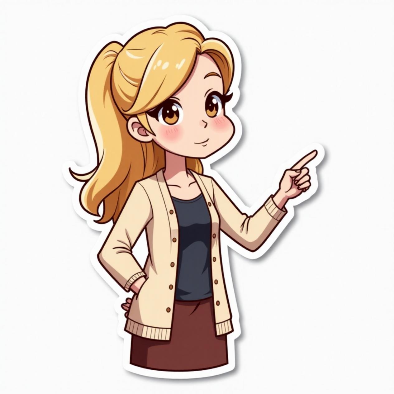 Cardigan com saia reta