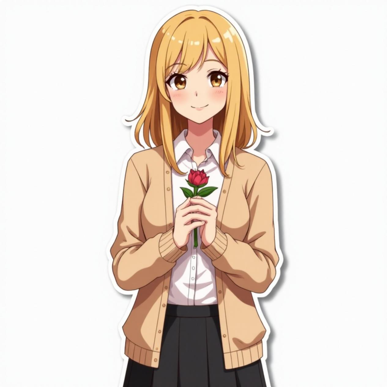 Cardigan com saia reta