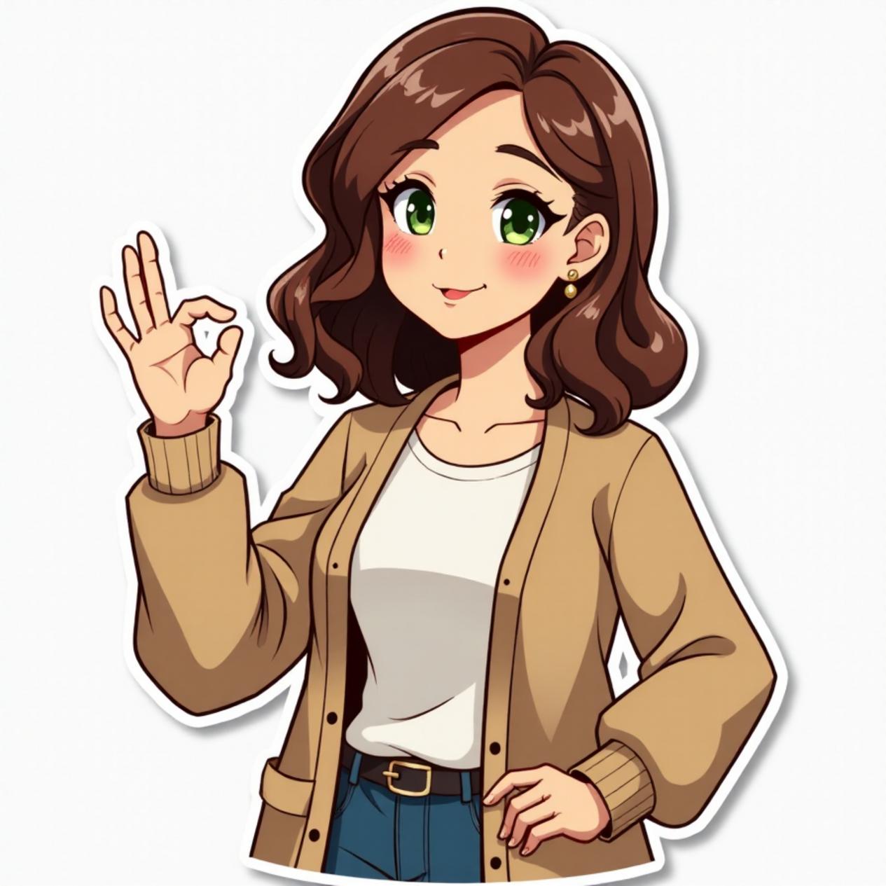 Cardigan com saia reta