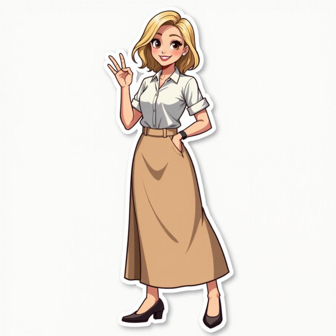 Saia longa com blusa leve