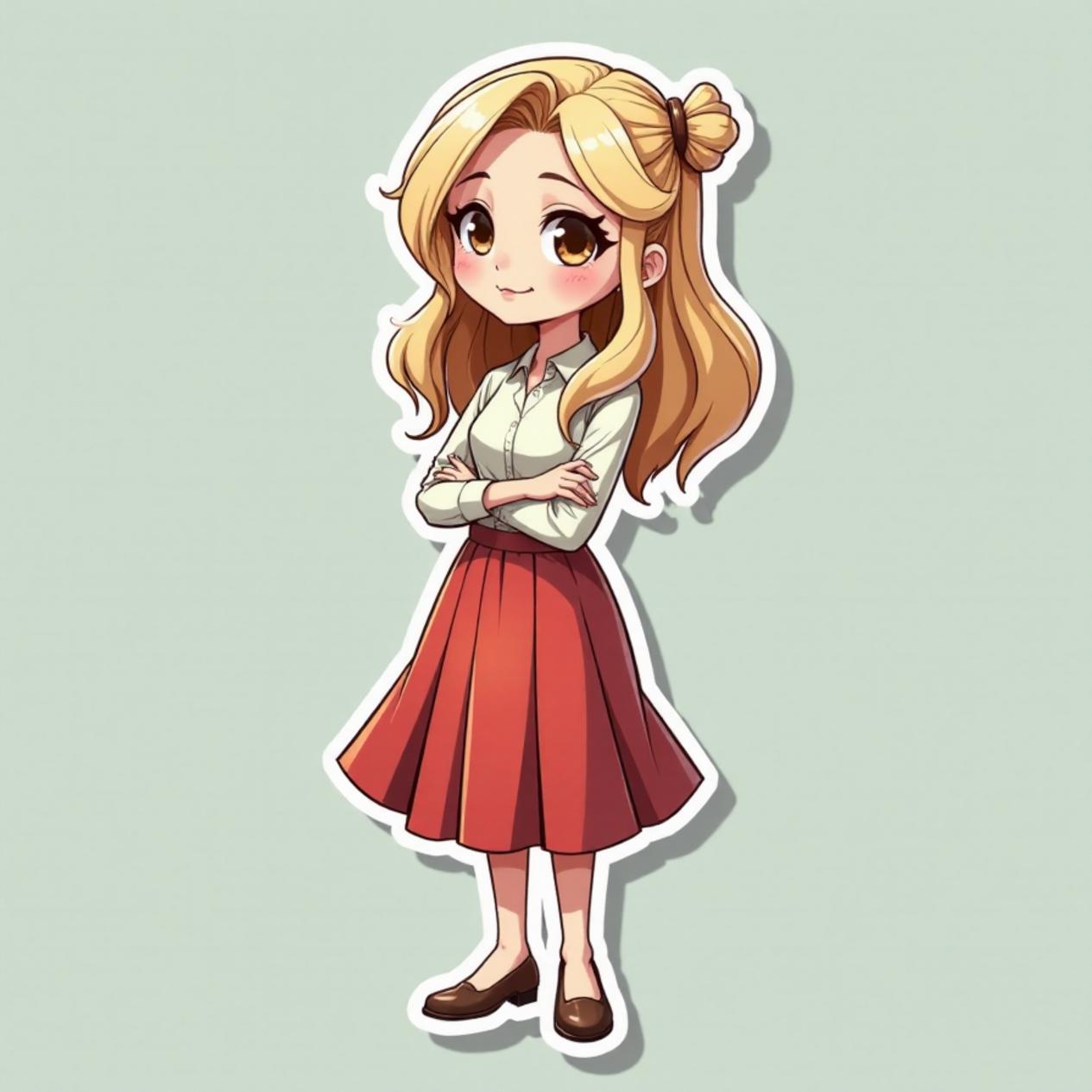 Saia longa com blusa leve