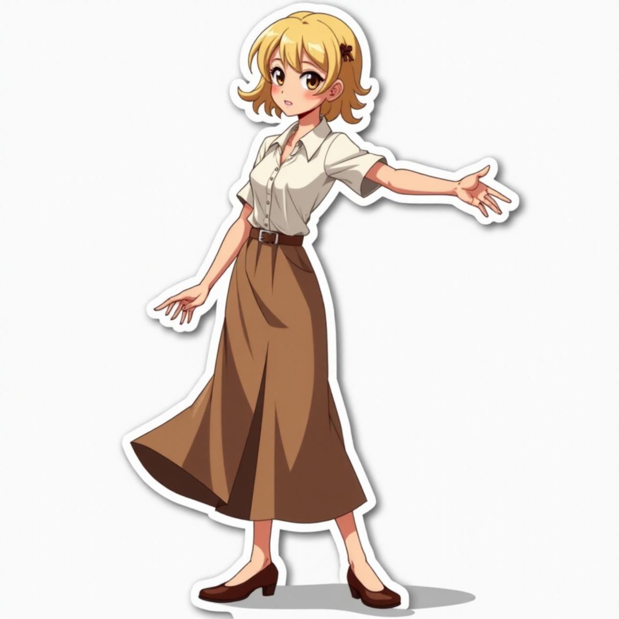 Saia longa com blusa leve